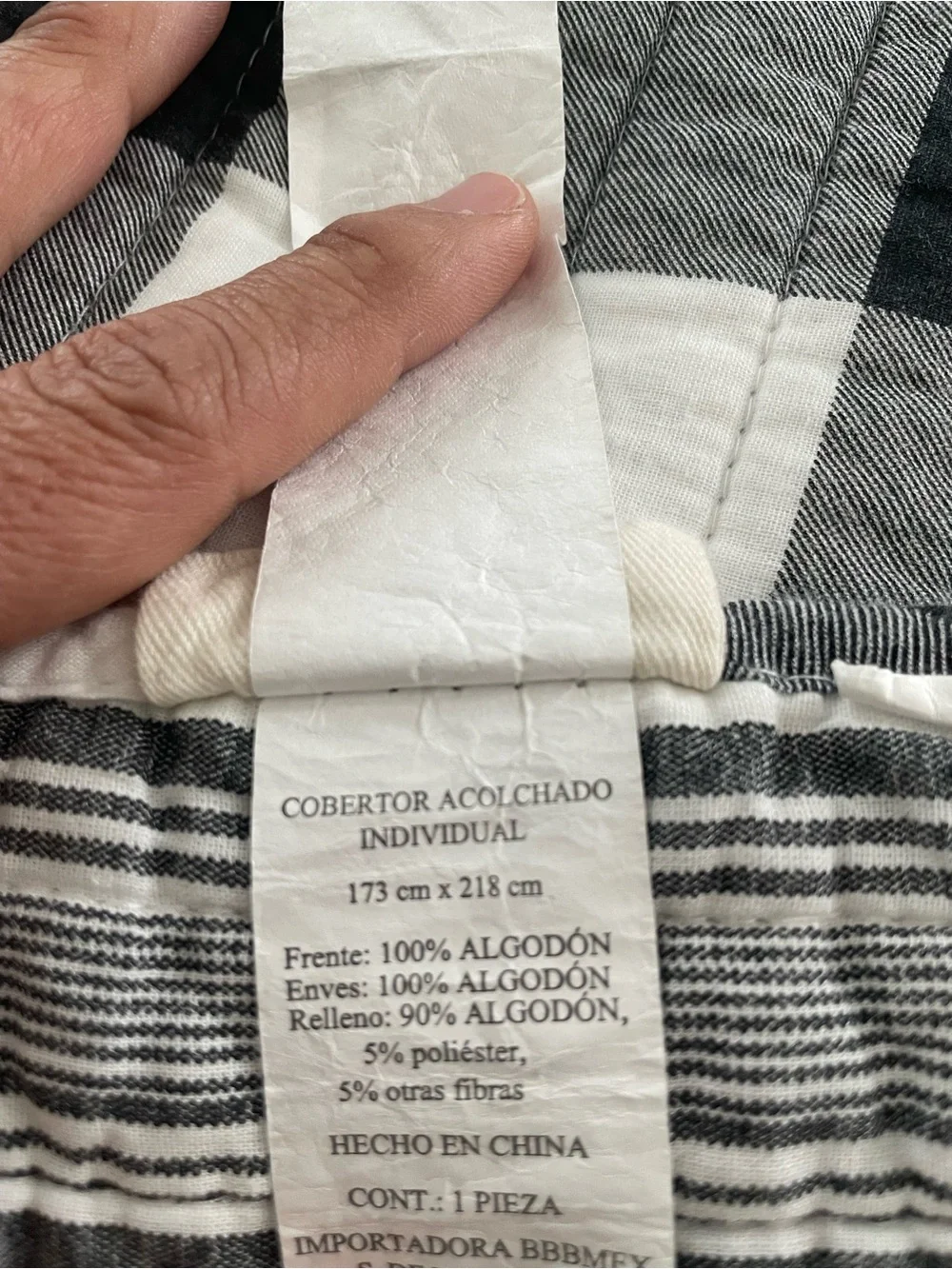 Black and White Buffalo Check Quilt - Classic Bedspread twin